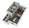 Plan A 1 Bedroom 1 Bath